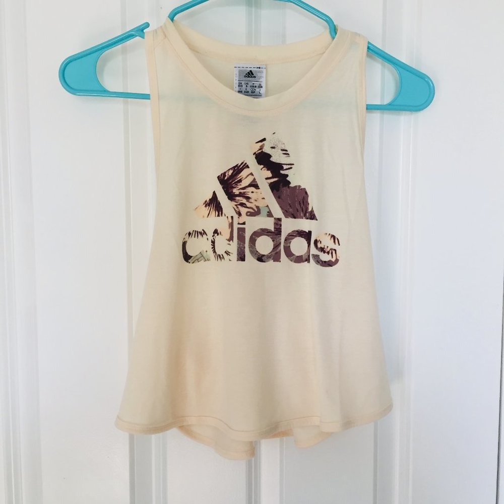Adidas Athletic Floral Tank Top Training Workout Clothes